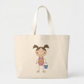 Meisje met Bucket Tshirts en cadeaus Grote Tote Bag (Voorkant)