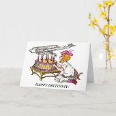  meisje met Cake Kaart (Gele Bloem)