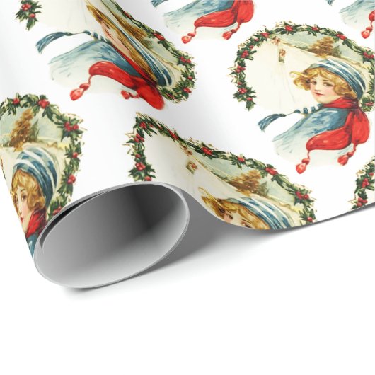  meisje met carf cadeaupapier (Rol Hoek)