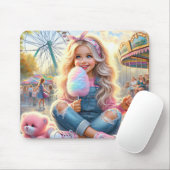 Meisje met carnaval katoenen Snoep Muismat (Met muis)