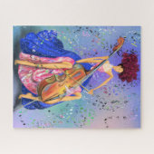 Meisje met Cello - Fantastic Melody - Tekening Legpuzzel (Horizontaal)