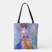 Meisje met Cello Musical Canvas tas Fantastic Melo (Achterkant)