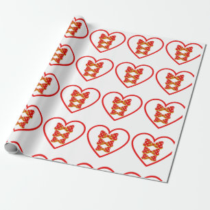 Meisje met coquette uitstraling in het stadscentru cadeaupapier