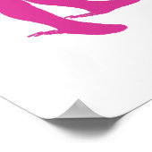 Meisje met de Dog Nursery Silhouette Gradient Pink Poster (Hoek)