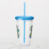 Meisje met de doos van de Kerstmisgift Acryl Drinkbeker (Rechts)