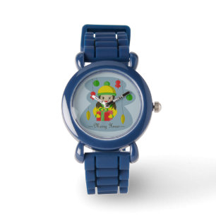 Meisje met de doos van de Kerstmisgift Horloge