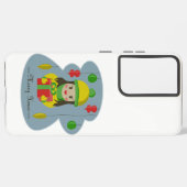 Meisje met de doos van de Kerstmisgift Samsung Galaxy Hoesje (Linkerkant)