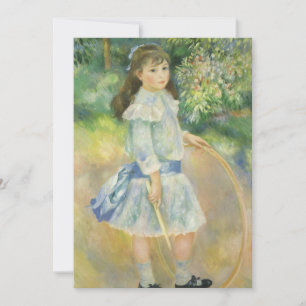 Meisje met de hoepel van Pierre Renoir, Verjaardag Kaart