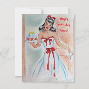 meisje met de Kaart 'Birthday Cake Holiday'