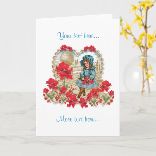 Meisje met de Kaart van Papavers ~ (Gele Bloem)