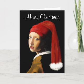 Meisje met de Kerstkaart van de Oorring van de Feestdagen Kaart
