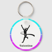 Meisje met de naam "Marathon Cross Country Runner  Sleutelhanger (Voorkant)