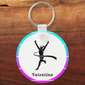 Meisje met de naam "Marathon Cross Country Runner  Sleutelhanger (Voorkant)