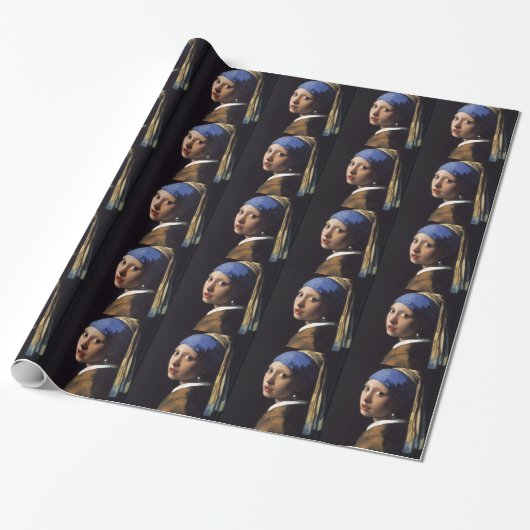 meisje met de parel cadeaupapier (Uitgerold)