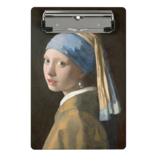 Meisje met de parel-Johannes Vermeer Kunst Mini Klembord