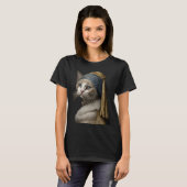 Meisje met de Parel Kat T-shirt (Voorkant volledig)