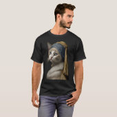 Meisje met de Parel Kat T-shirt (Voorkant volledig)