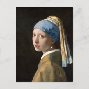 Meisje met de parel van Johannes Vermeer  Briefkaart