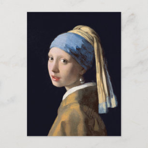 Meisje Met de Parel van Johannes Vermeer Post Briefkaart