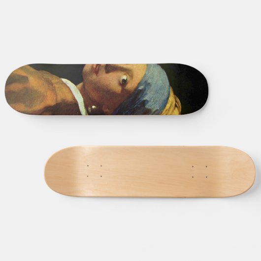 Meisje met de Parelaarde Persoonlijk Skateboard (Horizontaal)