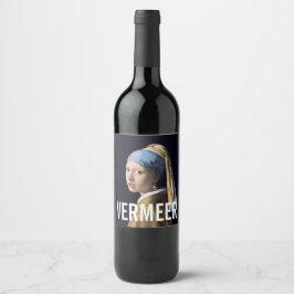 Meisje met de parelaarster Vermeer Wijn Etiket