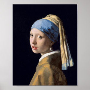 Meisje met de Pearl-oorbel van Johannes Vermeer Poster