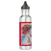 Meisje met de rode rozenBeret-Waterverf ben je tro Waterfles (Links)