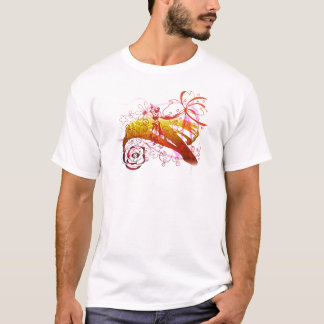 meisje met de romp - bloemen t-shirt