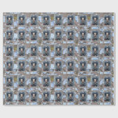 Meisje met de strikken Kerstmis Cadeaupapier (Vlak)