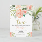 meisje met de tweede verjaardag van de peach - kor kaart (Staand voorkant)