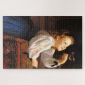Meisje met de vogel (door William-Adolphe Bouguere Legpuzzel (Horizontaal)
