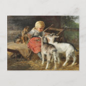 Meisje met Dog en Kinder Hermine Biedermann-Arendt Briefkaart (Voorkant)