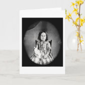 Meisje met Doll Daguerreotype 1844 Kaart (Gele Bloem)