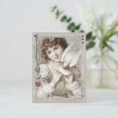 Meisje met dragerduif CC0584 Valentijn Briefkaart (Staand voorkant)