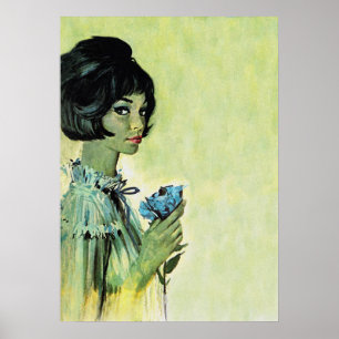 Meisje met drijvers met  pulp Hoesje Poster