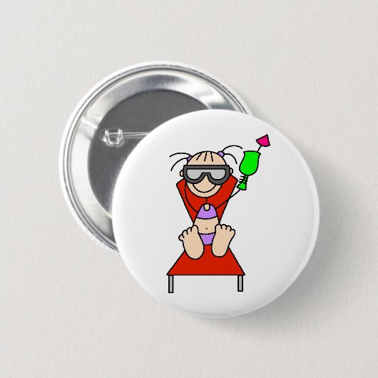 Meisje met Drink Button (Voorkant /achterkant)