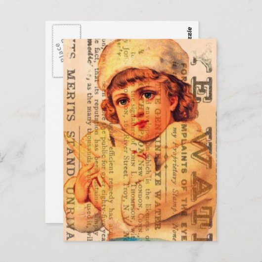  meisje met duik en AD Briefkaart (Voorkant / Achterkant)