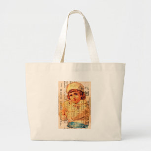 meisje met duik en AD Grote Tote Bag