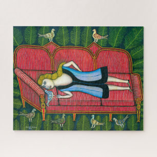 Meisje met duiven   Morris Hirshfield   Legpuzzel