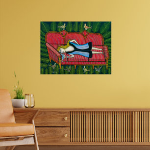 Meisje met duiven   Morris Hirshfield   Poster