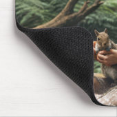 Meisje met eekhoorn in Woodland Muismat (Hoek)