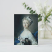 Meisje met een aap briefkaart (Staand voorkant)