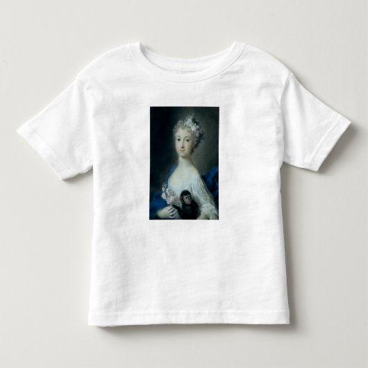 Meisje met een aap kinder shirts (Voorkant)