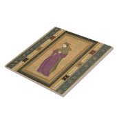 Meisje met een aigrette uit de Grote Clive Alb Tegeltje (Zijkant)