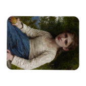 Meisje met een appel van William-Adolphe Bouguerea Magneet (Horizontaal)