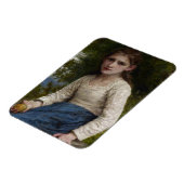 Meisje met een appel van William-Adolphe Bouguerea Magneet (Linkerzijde)