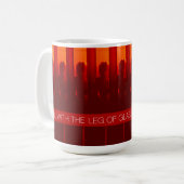 Meisje met een been van glas koffiemok (Voorkant links)