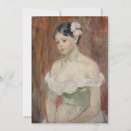 Meisje met een bloem in haar haar | Berthe Morisot (Voorkant)