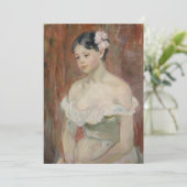 Meisje met een bloem in haar haar | Berthe Morisot (Staand voorkant)