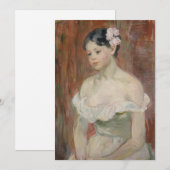 Meisje met een bloem in haar haar | Berthe Morisot (Voorkant / Achterkant)